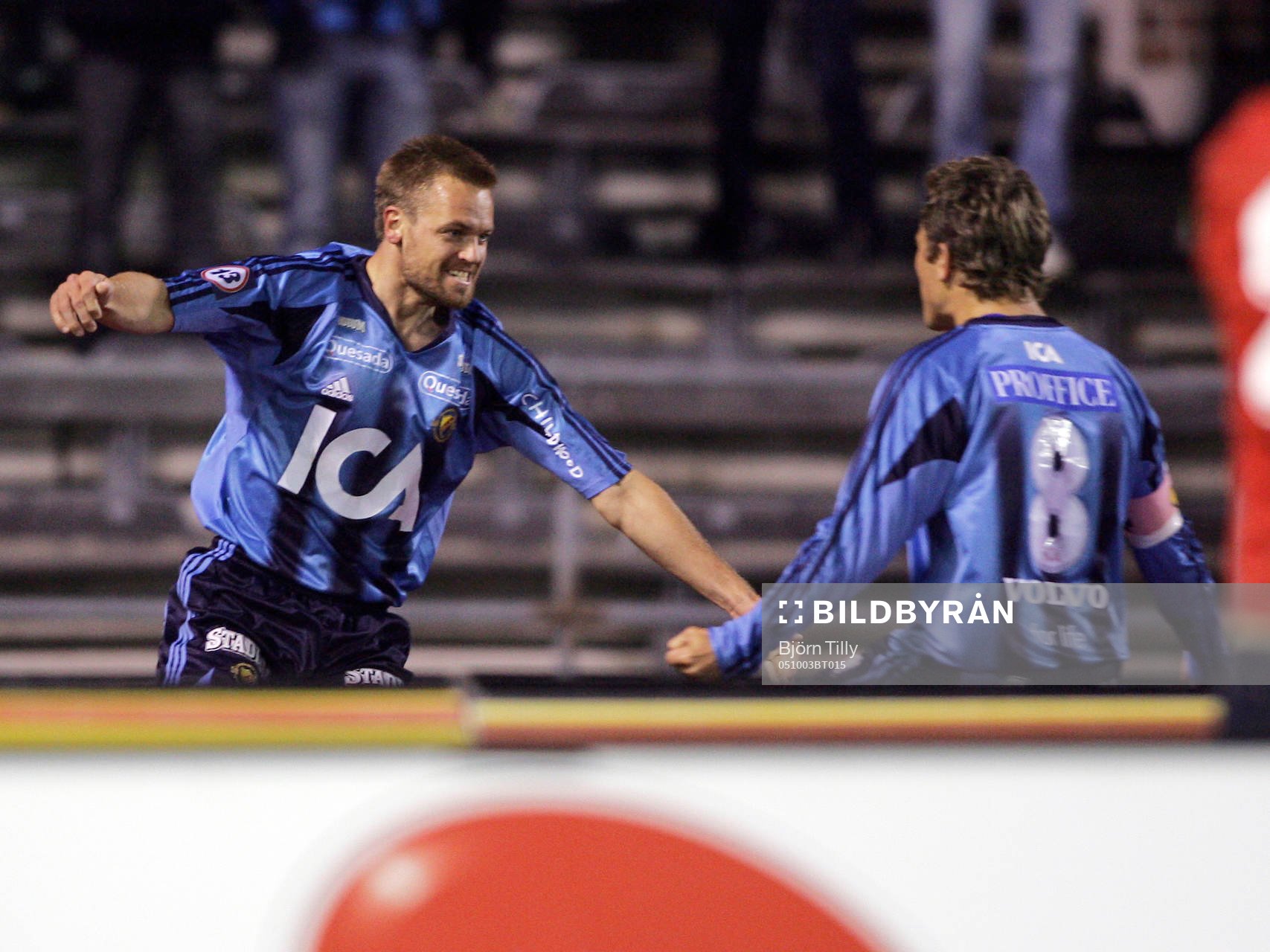 Mattias Jonson och Tobias Hysén, Djurgården, jubel