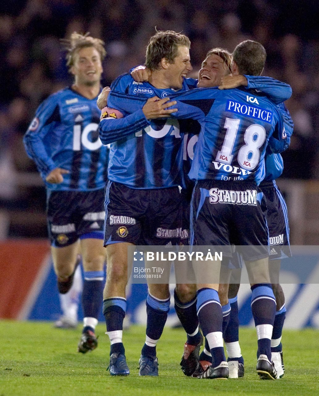 Tobias Hysén och Johan Arneng, Djurgården, jubel