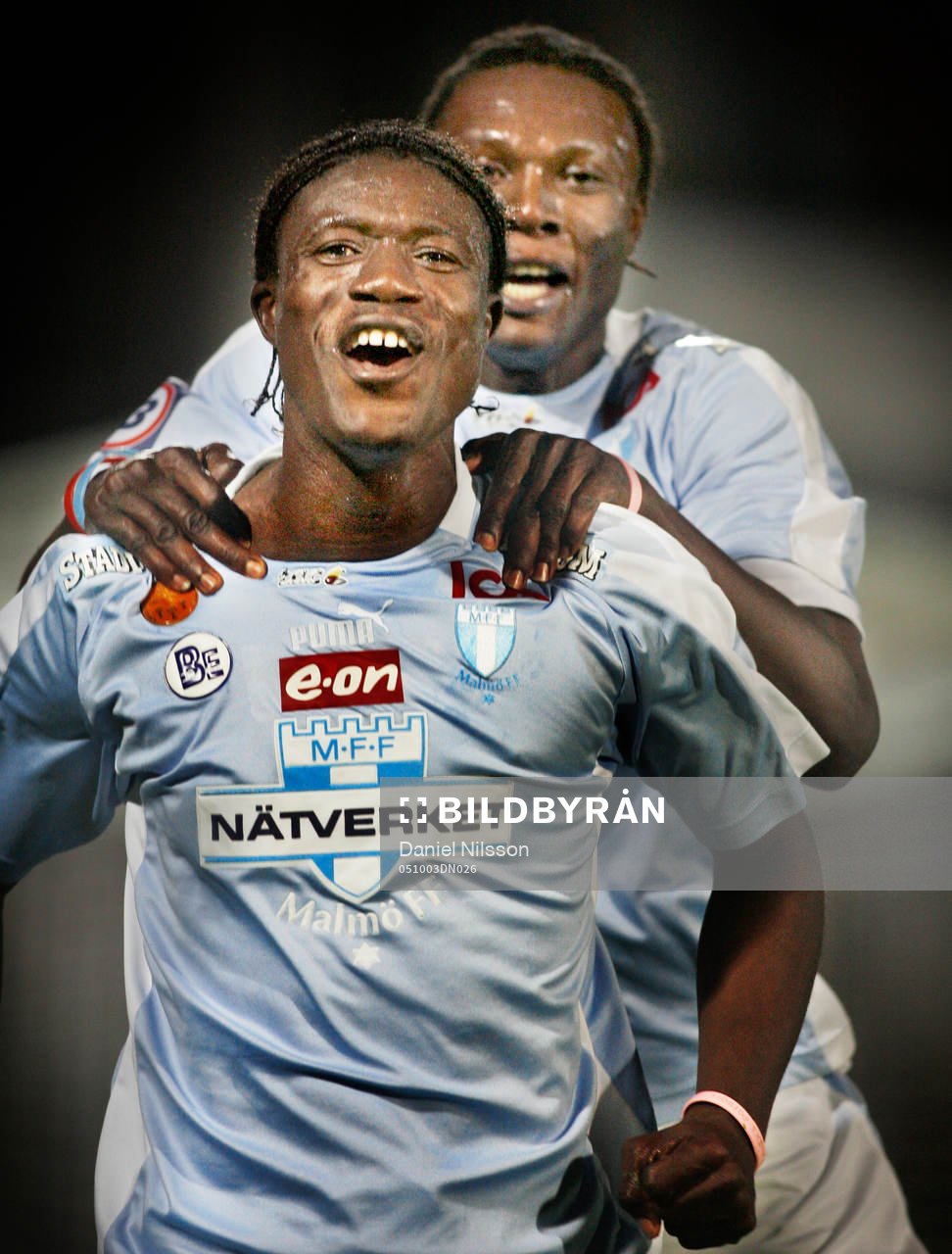 Raoul Kouakou (i förgrunden) och Edward Ofere, Malmö,