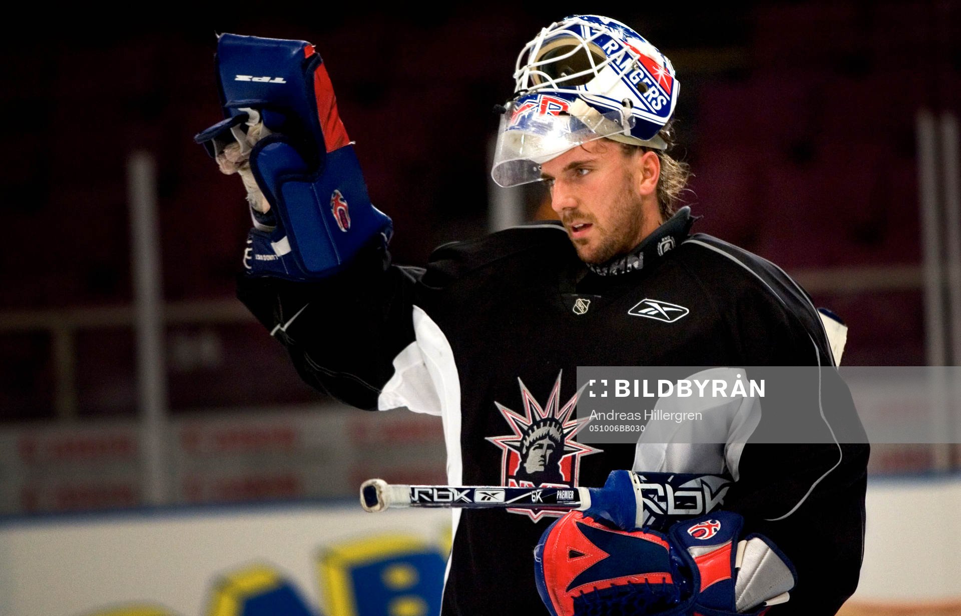 Henrik Lundqvist, träning i Madison Square Garden