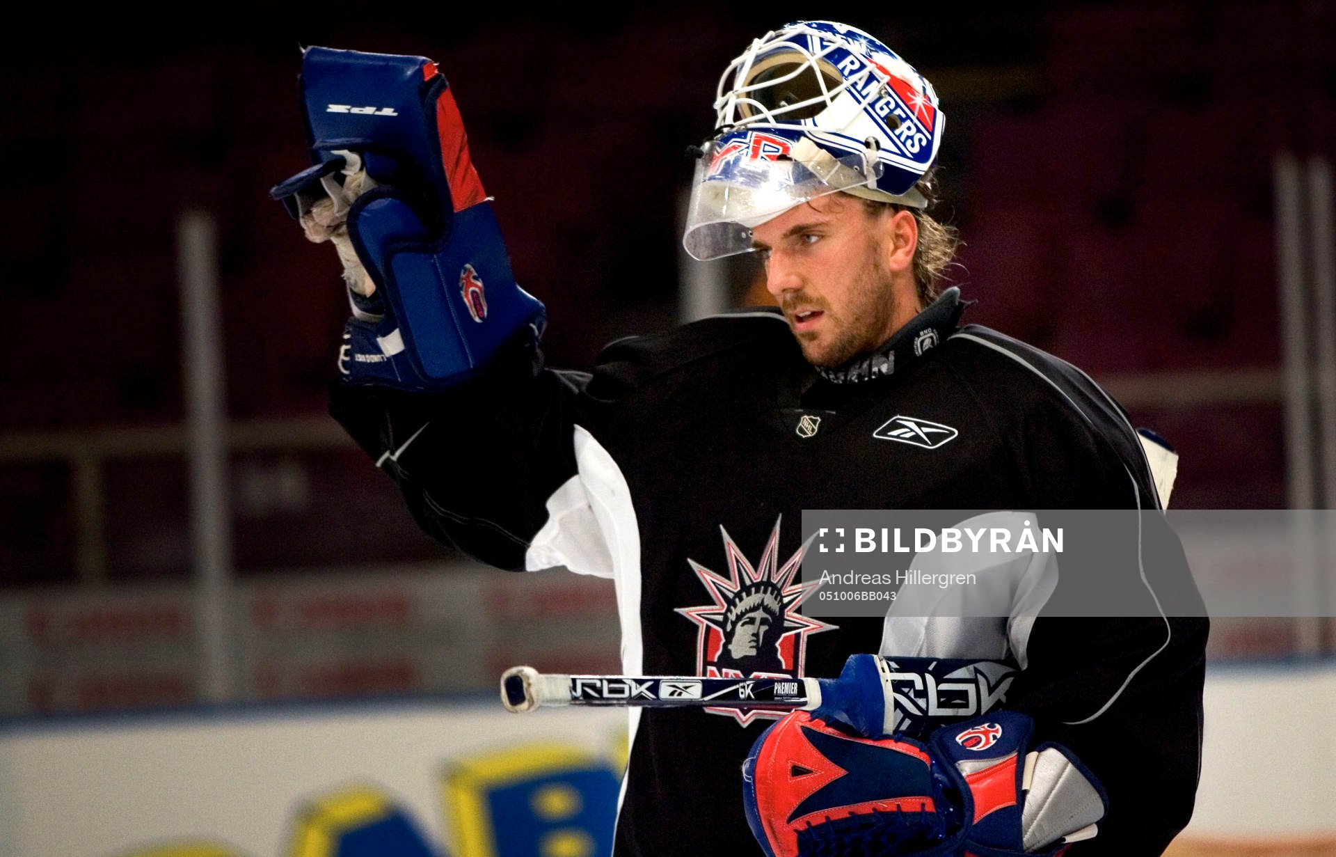 Henrik Lundqvist, träning i Madison Square Garden