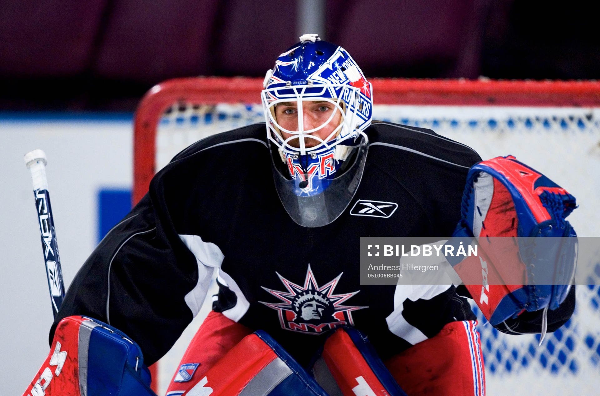 Henrik Lundqvist, träning i Madison Square Garden