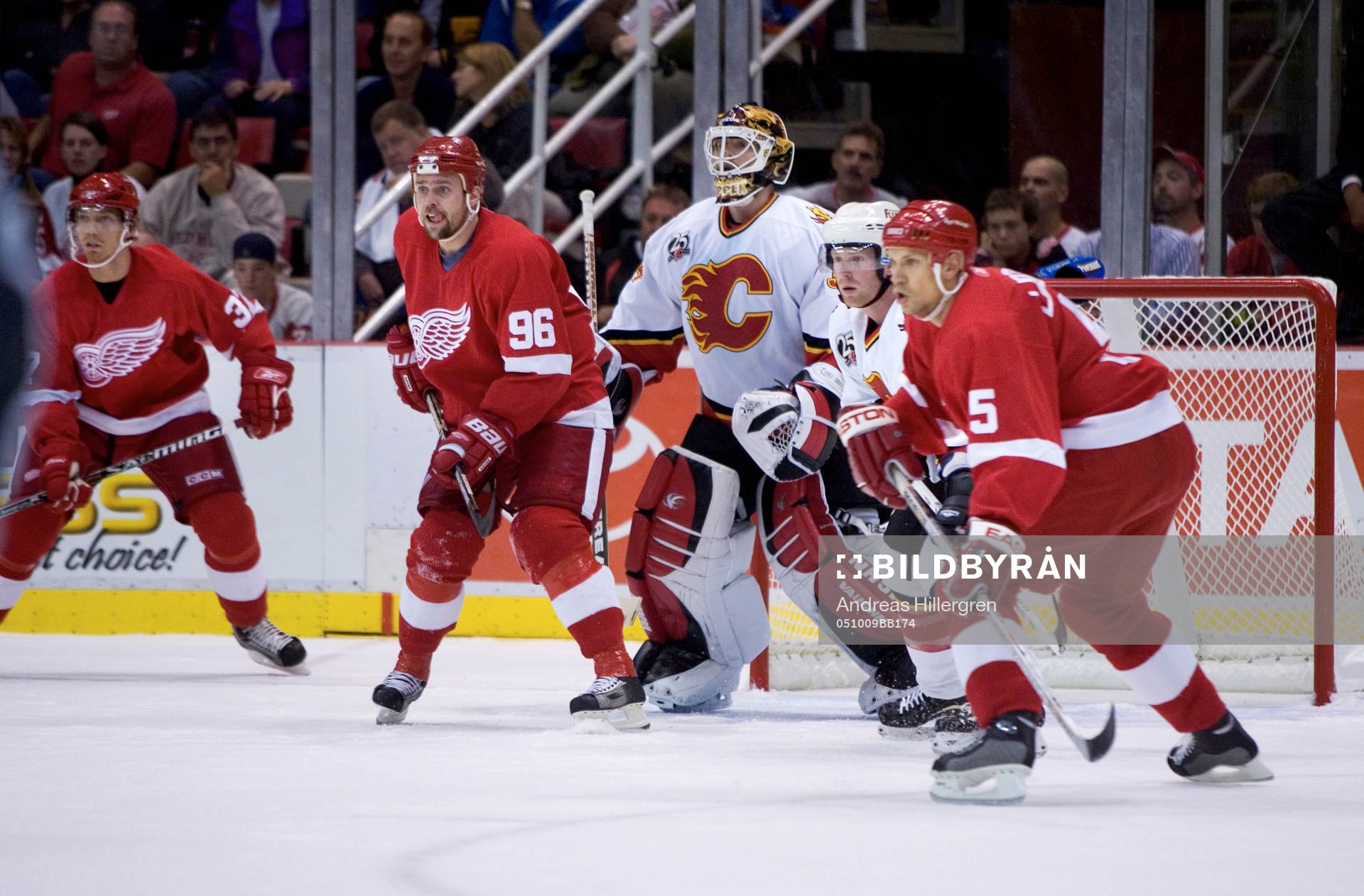 Nicklas Lidström, Tomas Holmström och Mikael Samuelsson,
