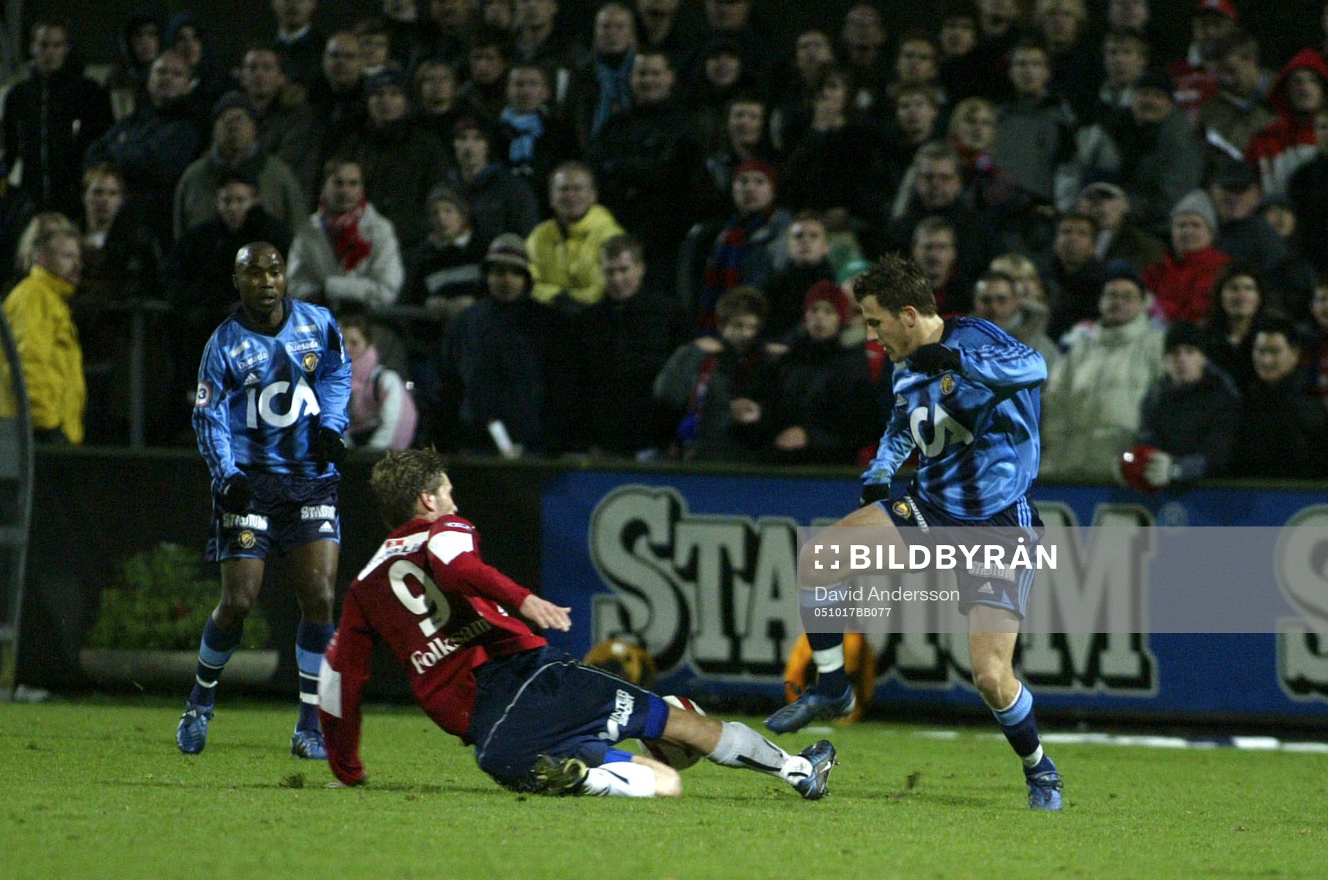 Eric Gustafsson, Örgryte tacklar Tobias Hysén, Djurgården
