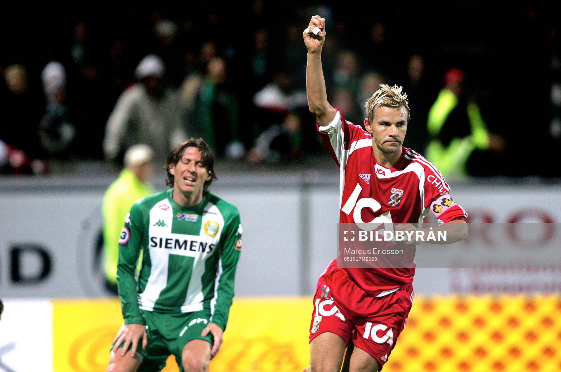   Niclas Alexandersson, jubel efter kvitteringen