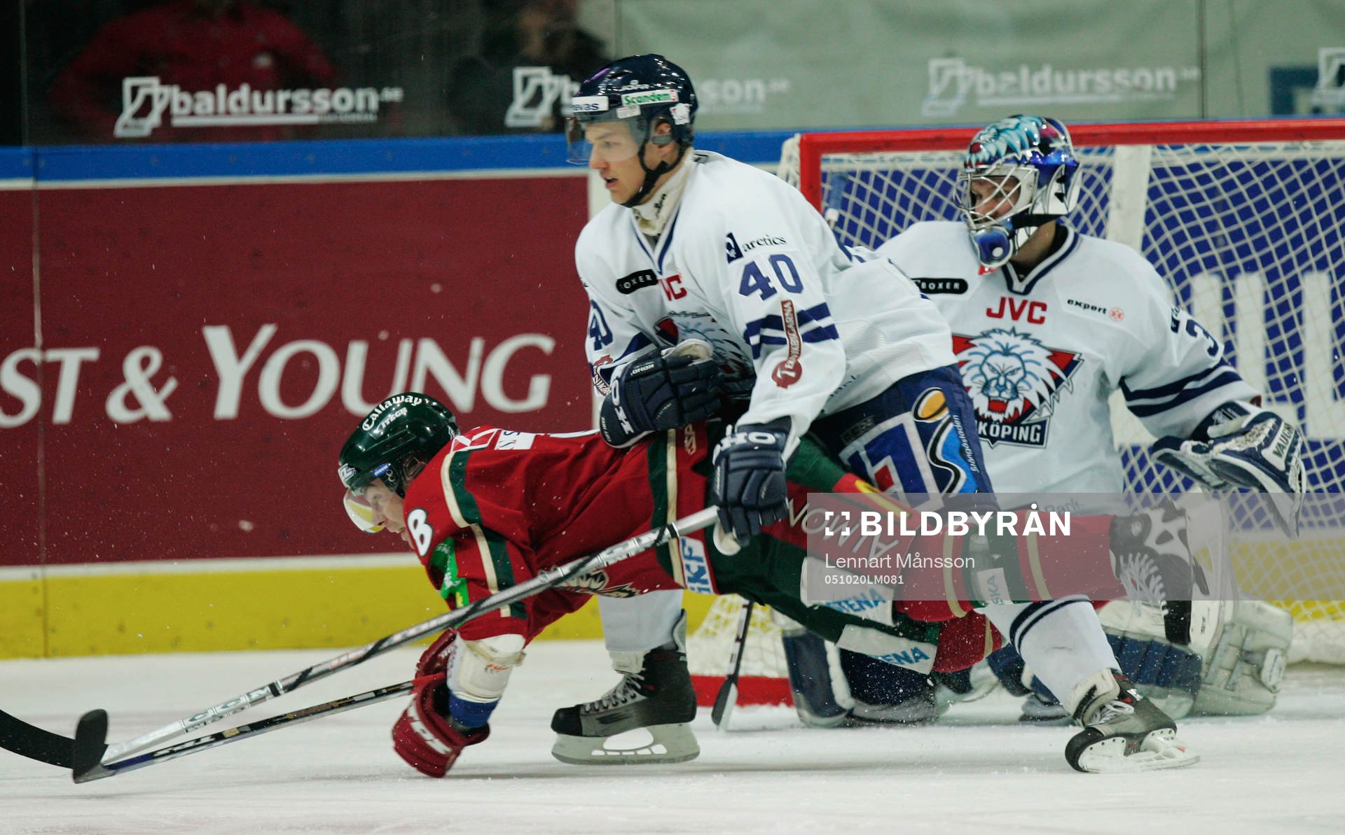 Arto Tukio, Jussi Tarvainen och Fredrik Norrena, målvakt