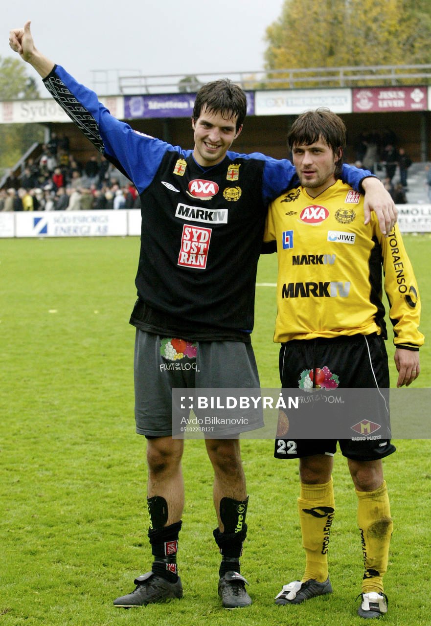 Dusan Melicharek, målvakt och Pavel Zavadil, Mjällby,