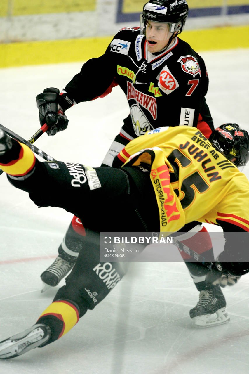 Miska Kangasniemi, Malmö tacklar Patrik Juhlin, Västerås