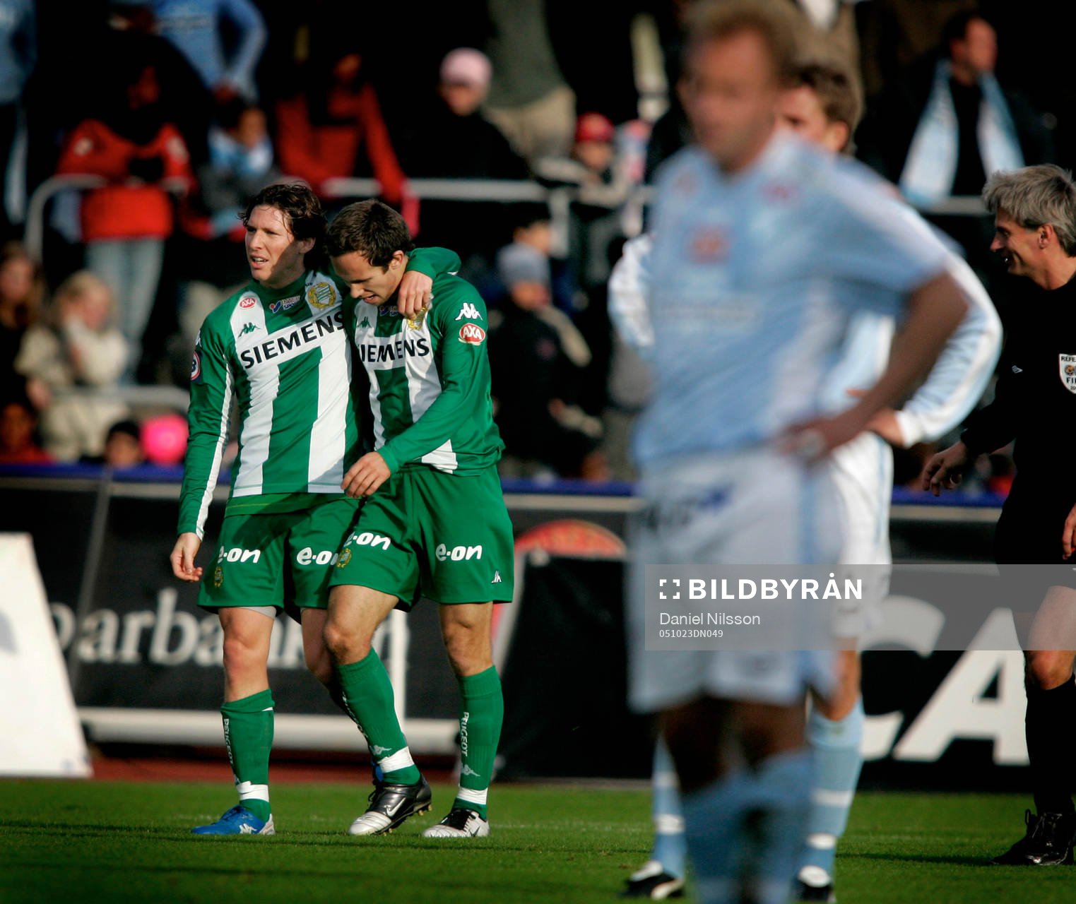 Hammarby spelarna jublar