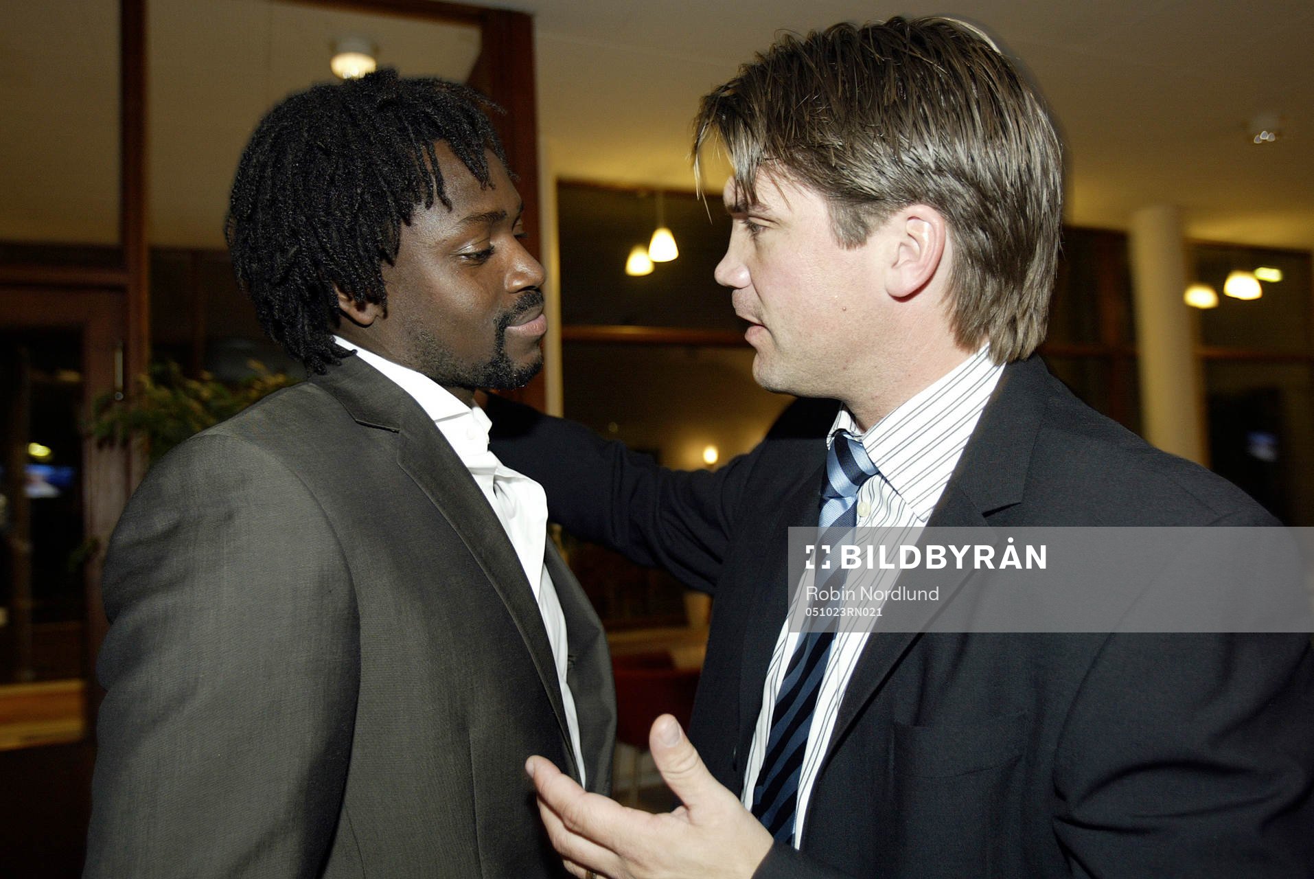 Ibrahim Ba och Bo Andersson, klubbdirektör