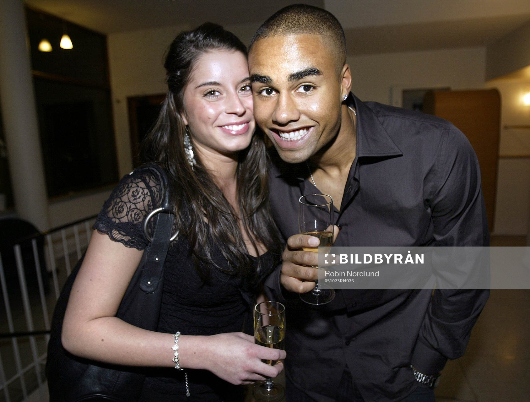 Patrick Amoah med flickvän