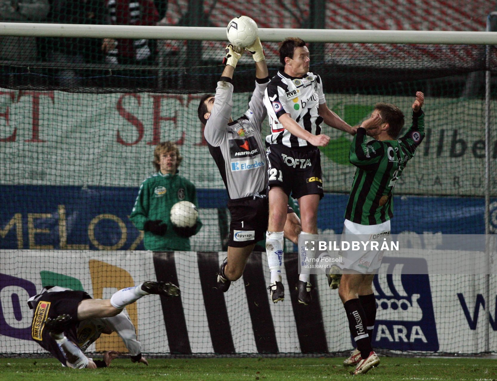 Dime Jankulovski, målvakt, GAIS, räddar framför Andreas