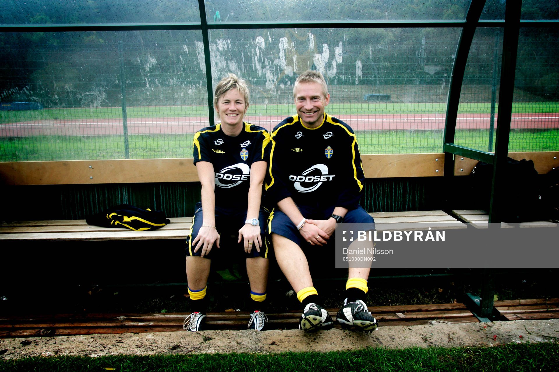 Thomas Dennerby, förbundskapten Sverige och Lilie Persson,