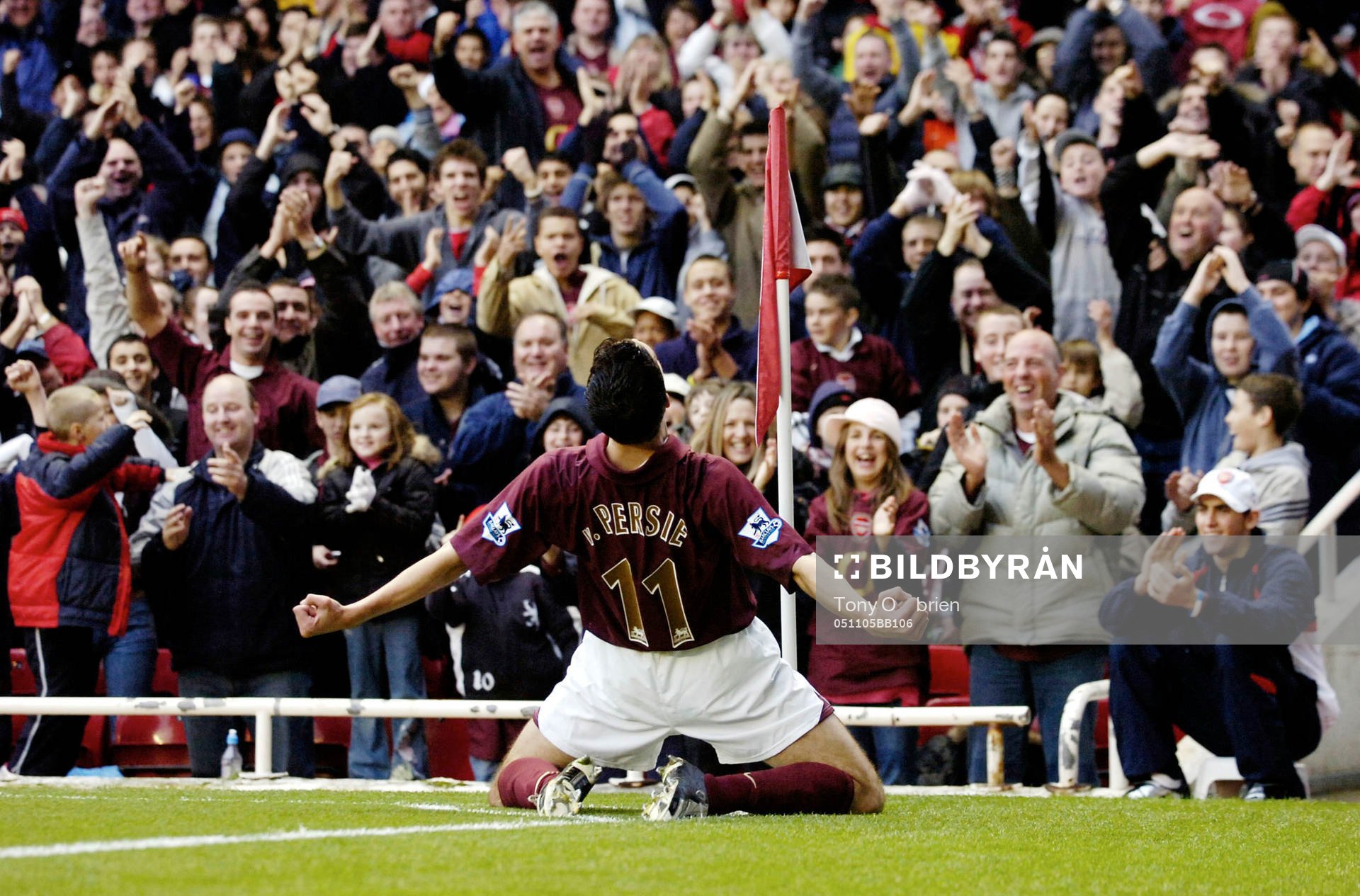  Robin Van Persie, Arsenal, jubel.