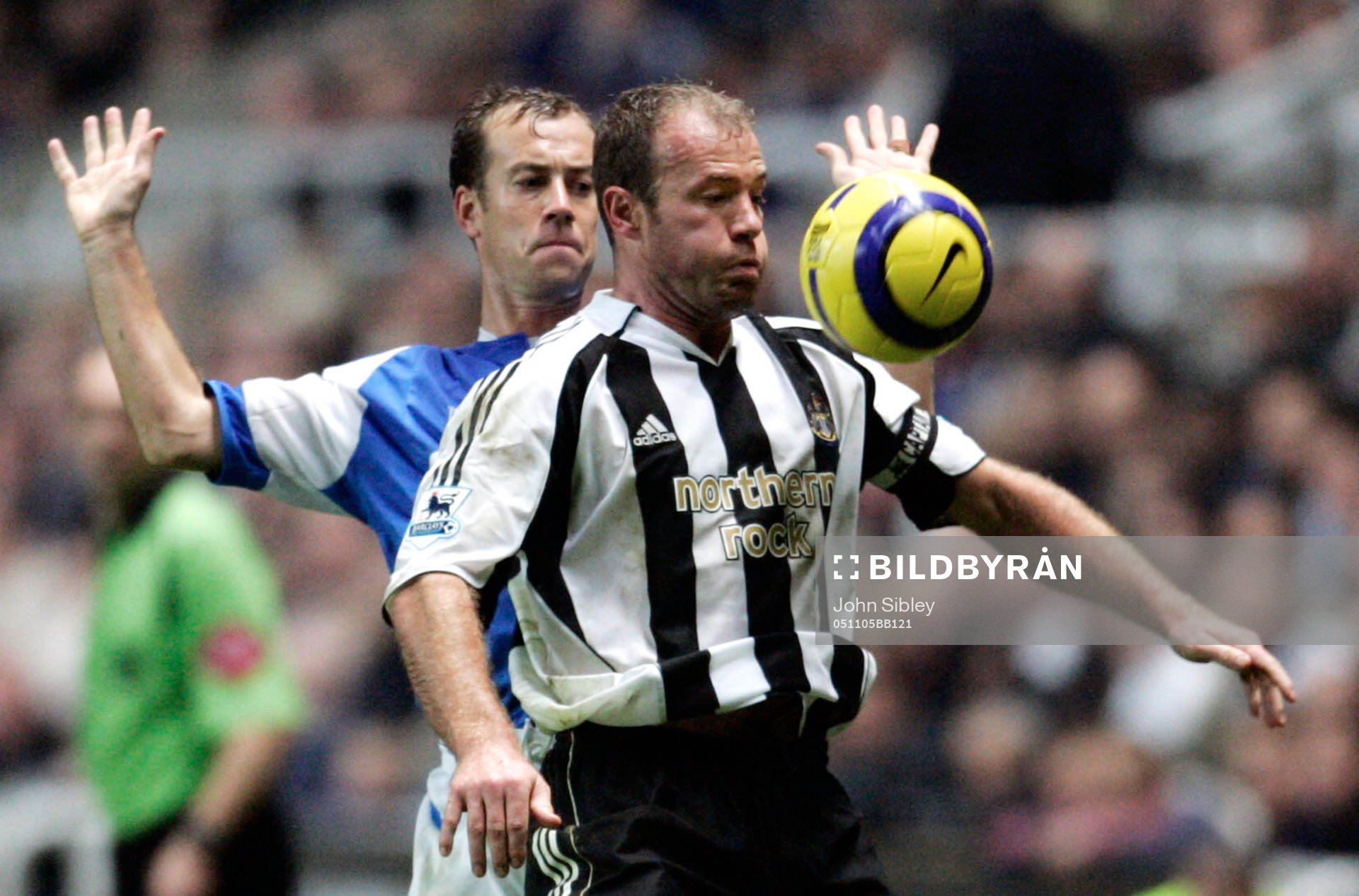  Alan Shearer, Newcastle och Jamie Clapham, Birmingham.