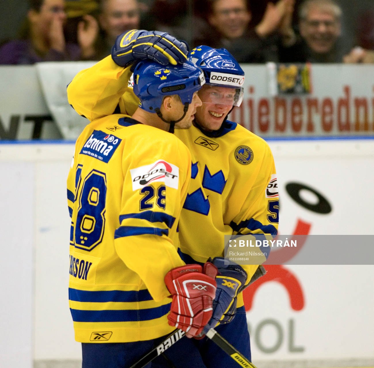 Marcus Ragnarsson och Mika Hannula, Sverige, jubel