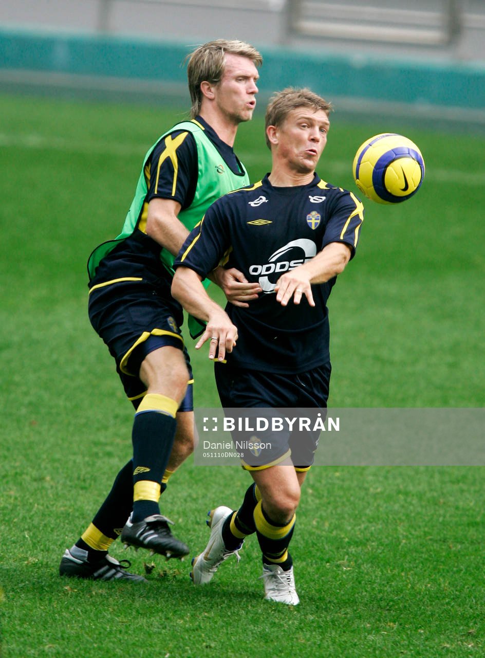 Fredrik Risp och Marcus Allbäck, Sverige