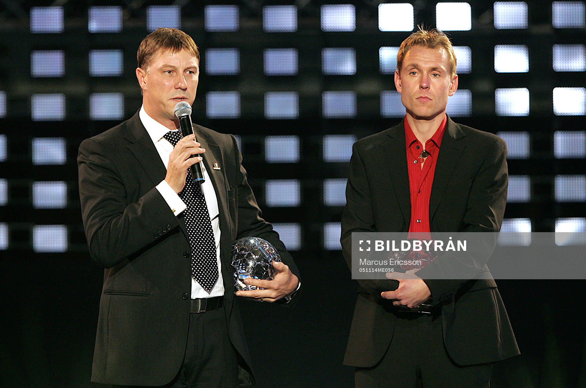 Kjell Jonevret, tränare Djurgården och André Jeglertz,