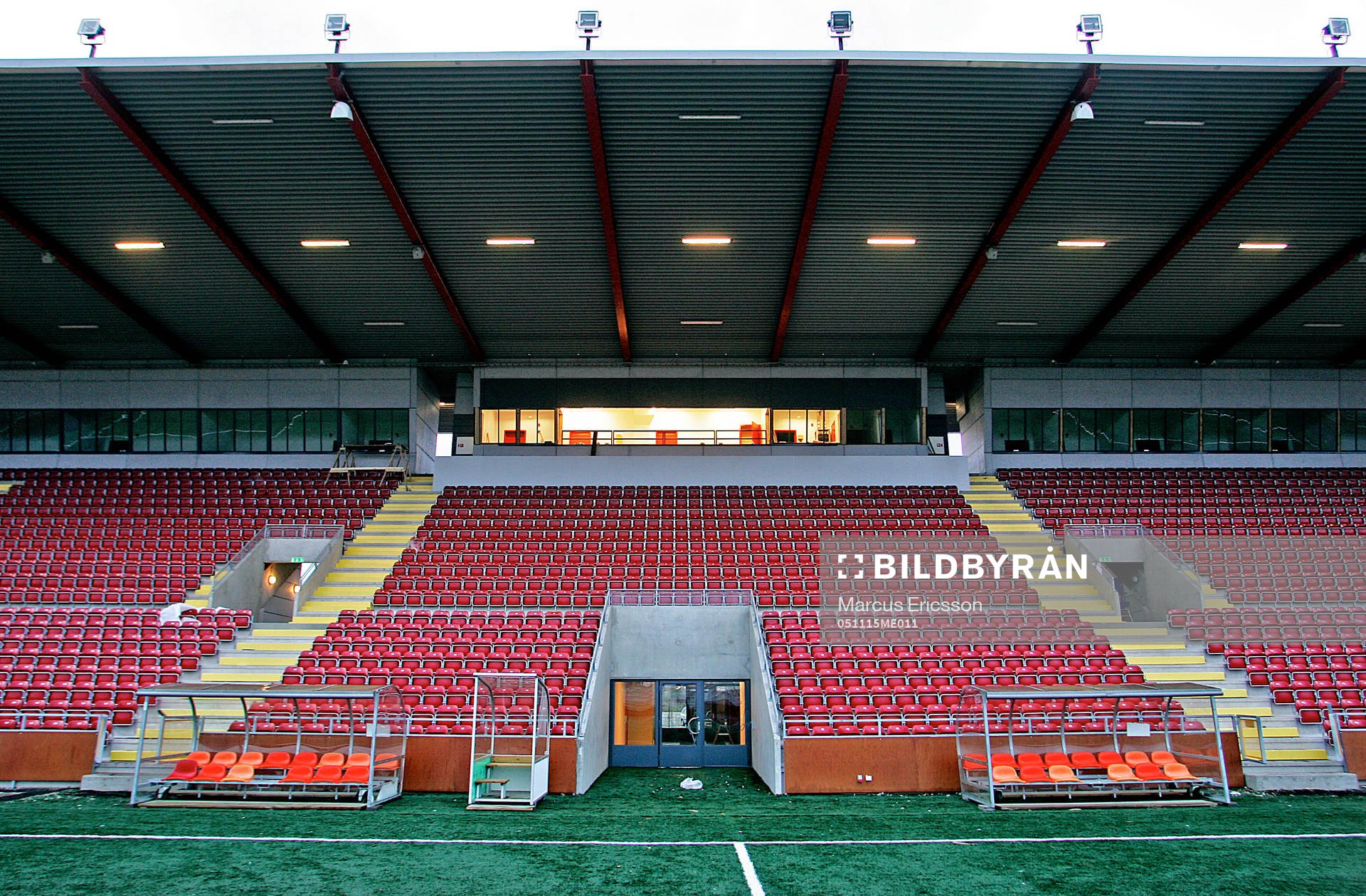 Södertälje Fotbollscenter. Läktare, sittplats