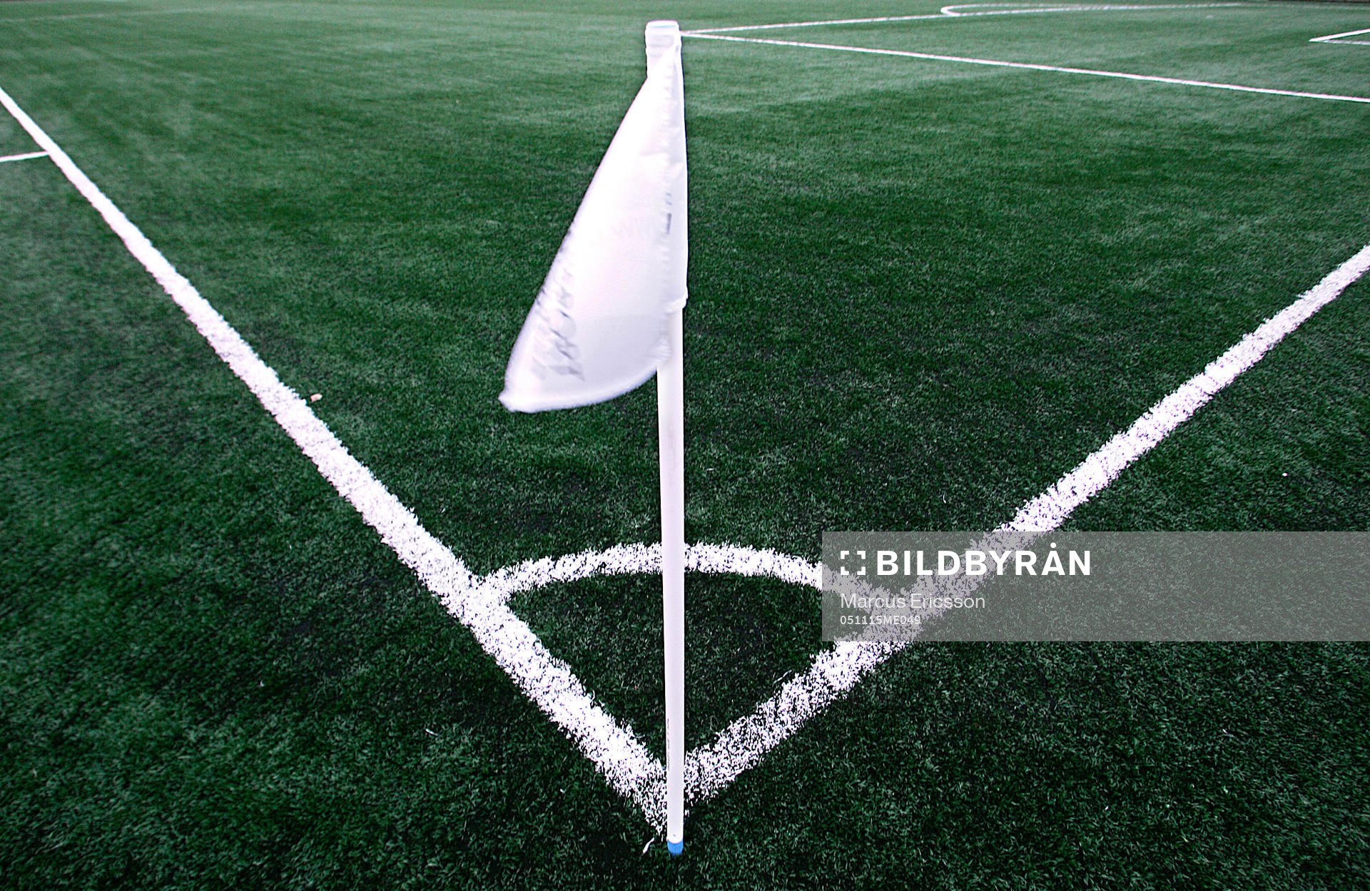 Södertälje Fotbollscenter. Hörnflagga, hörna, linje,