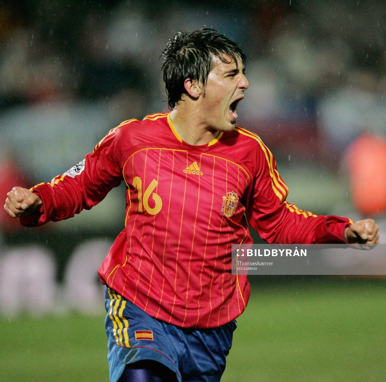  David Villa, Spanien, jubel.