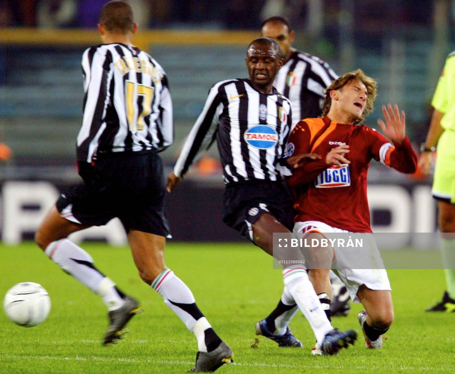 Patrick Vieira, Juventus och Francesco Totti, Roma