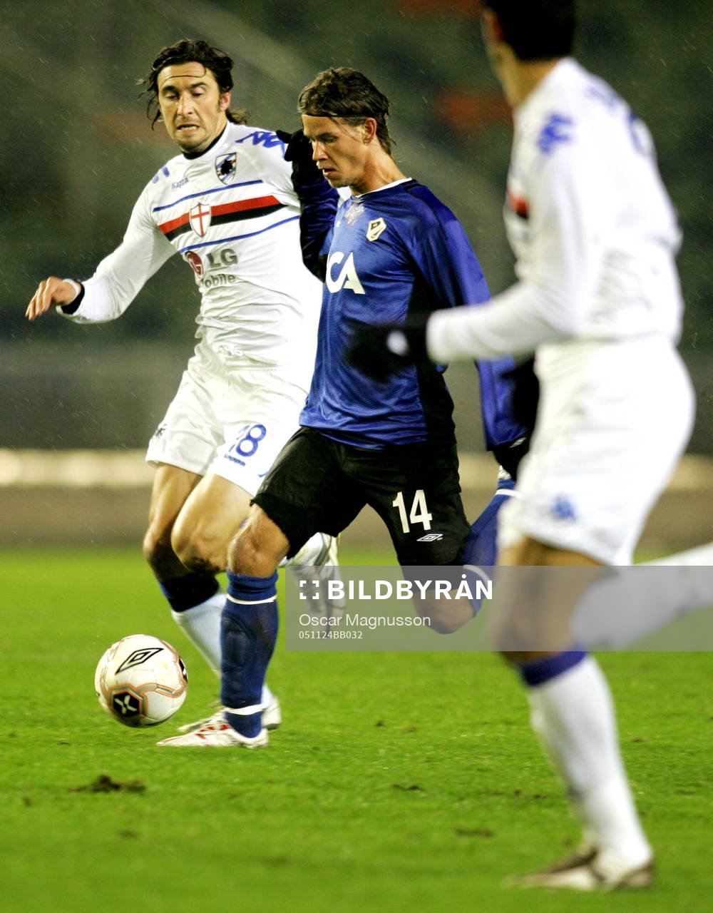  Emiliano Bonazolli, Sampdoria och Dusan Djuric, Halmstad.