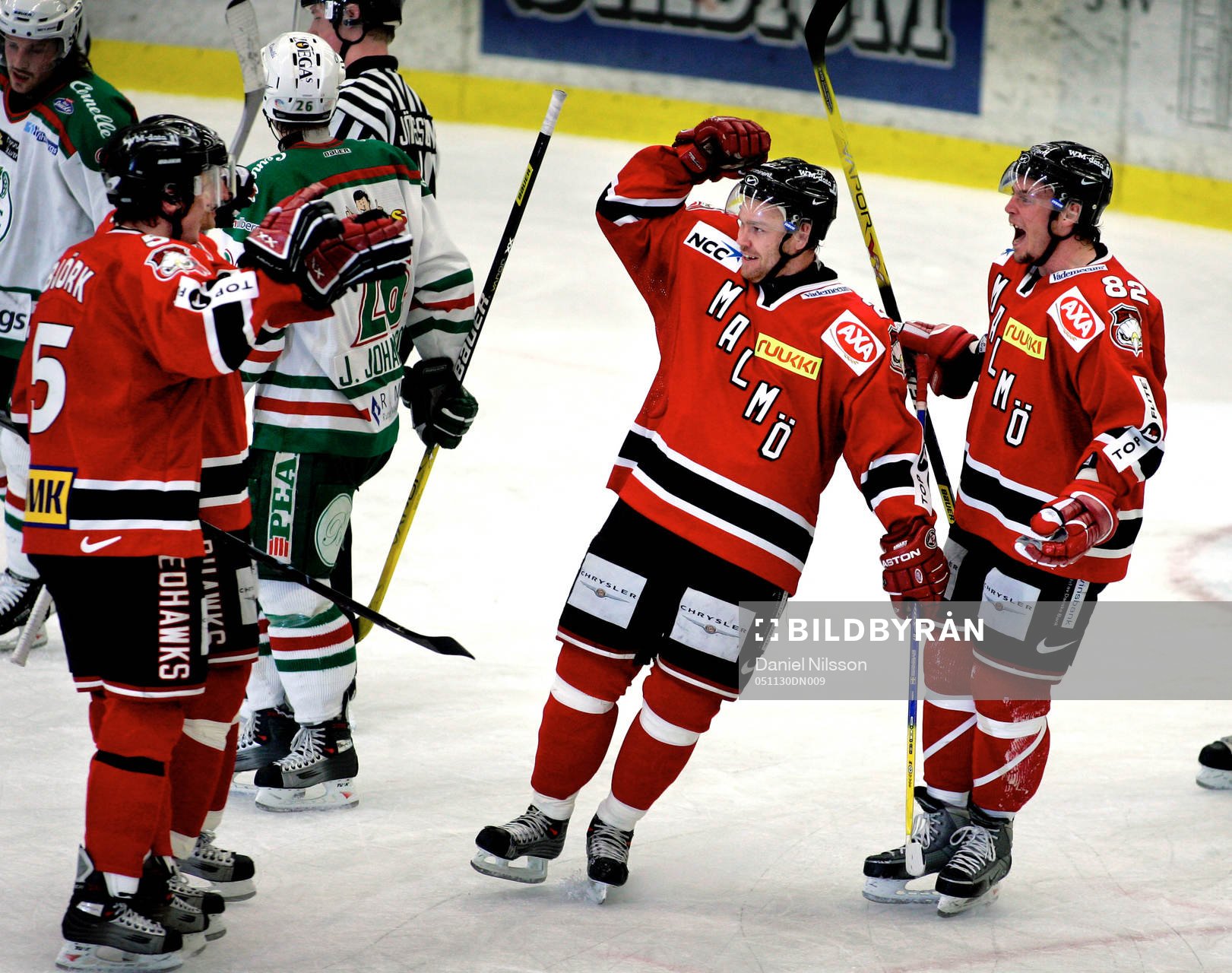 Mikael Wahlberg och Markus Matthiasson, Malmö, jubel