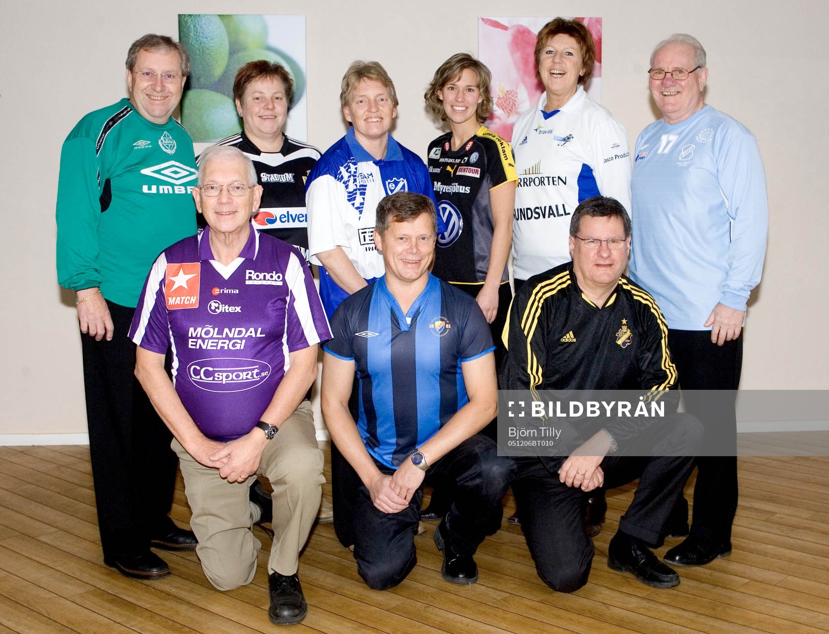 Bakre raden frv; Ulf Bergquist, Ing-Britt Lindberg, Susanne Erlandsson, Katarina Bergström, Lena Wallgren Sandberg, Bertil Eriksson. Främre raden frv; Nils-Olof Anderson, Per Darnell, Lars-Åke Lindblom.