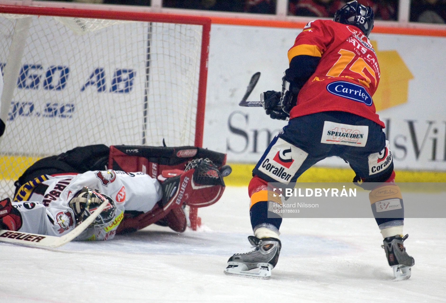 Corey Hirsch, målvakt, Malmö och Mikko Niinikski, Växjö