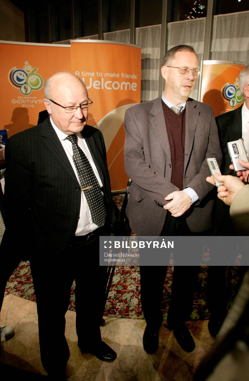 Lars-Åke Lagrell och Lars Lagerbäck, förbundskapten