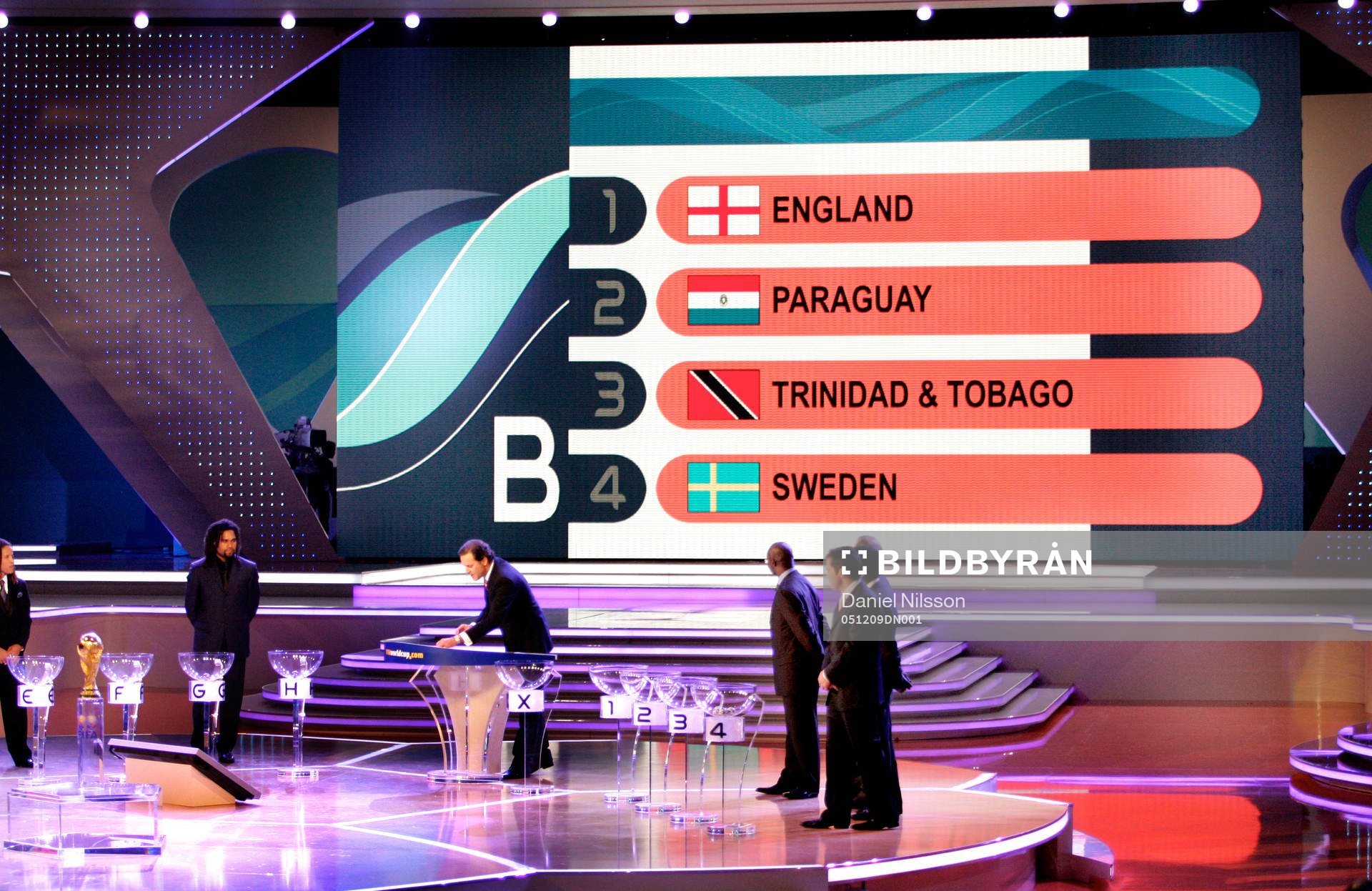 Sveriges grupp B, med England, Paraguay, Trinidad & Tobago