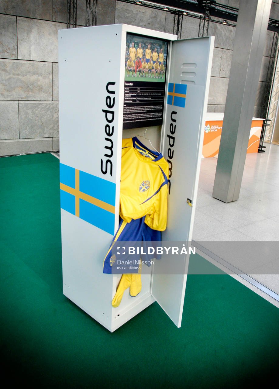 Matchkläder Sverige, klädskåp, Mässhallen i Leipzig