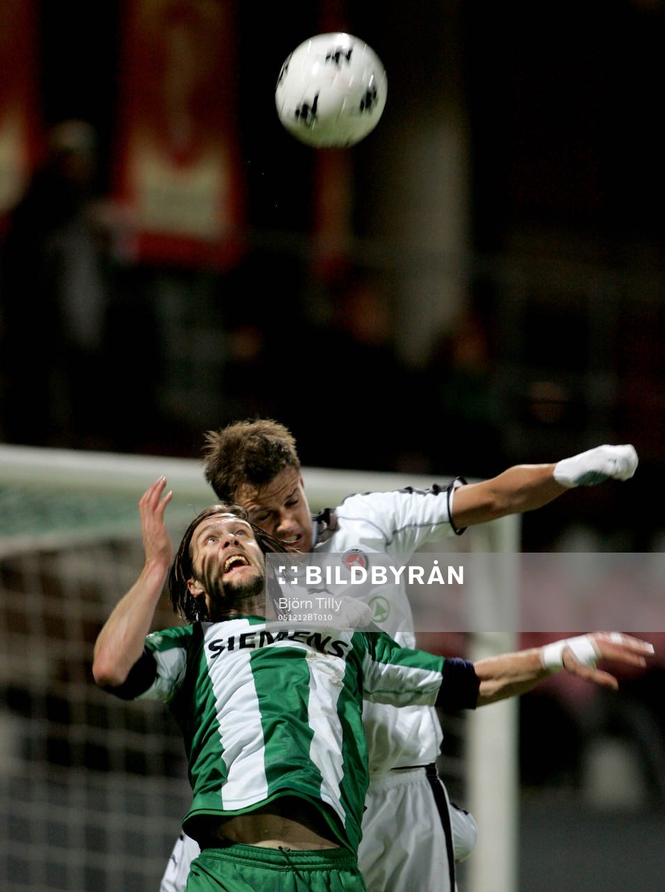 Fotboll, Royal League, Hammarby - Midtjylland: Max von Schlebrügge, Hammarby mot Kristian Bak Nielsen, Midtjylland