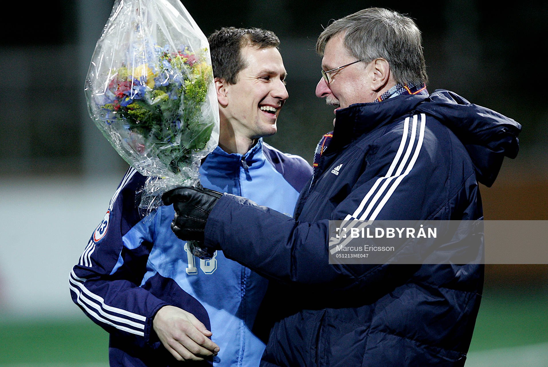 Bosse Lundquist, Ordförande Djurgården tackar Niclas Rasck