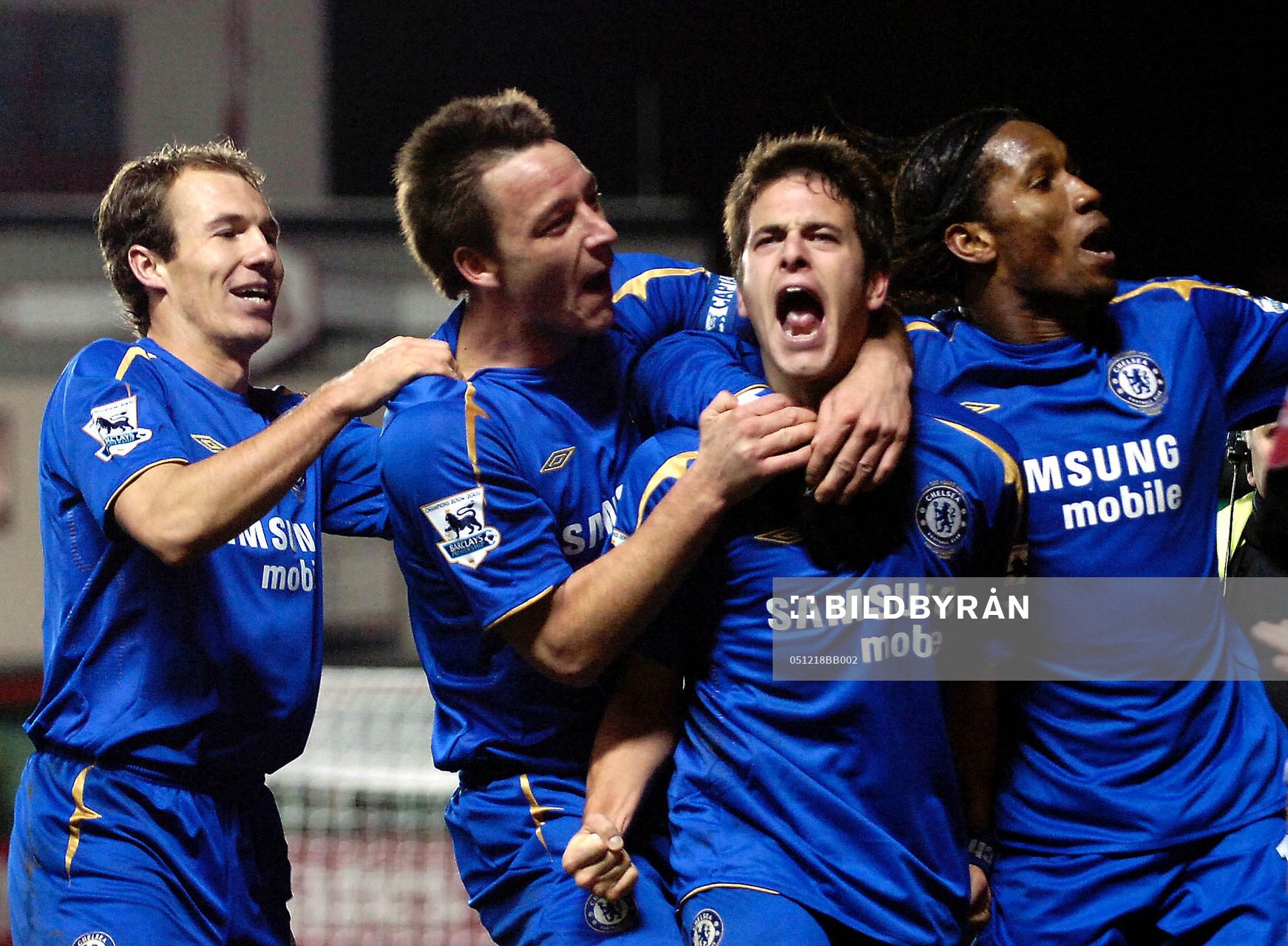 Joe Cole, Didier Drogba, John Terry och Arjen Robben,