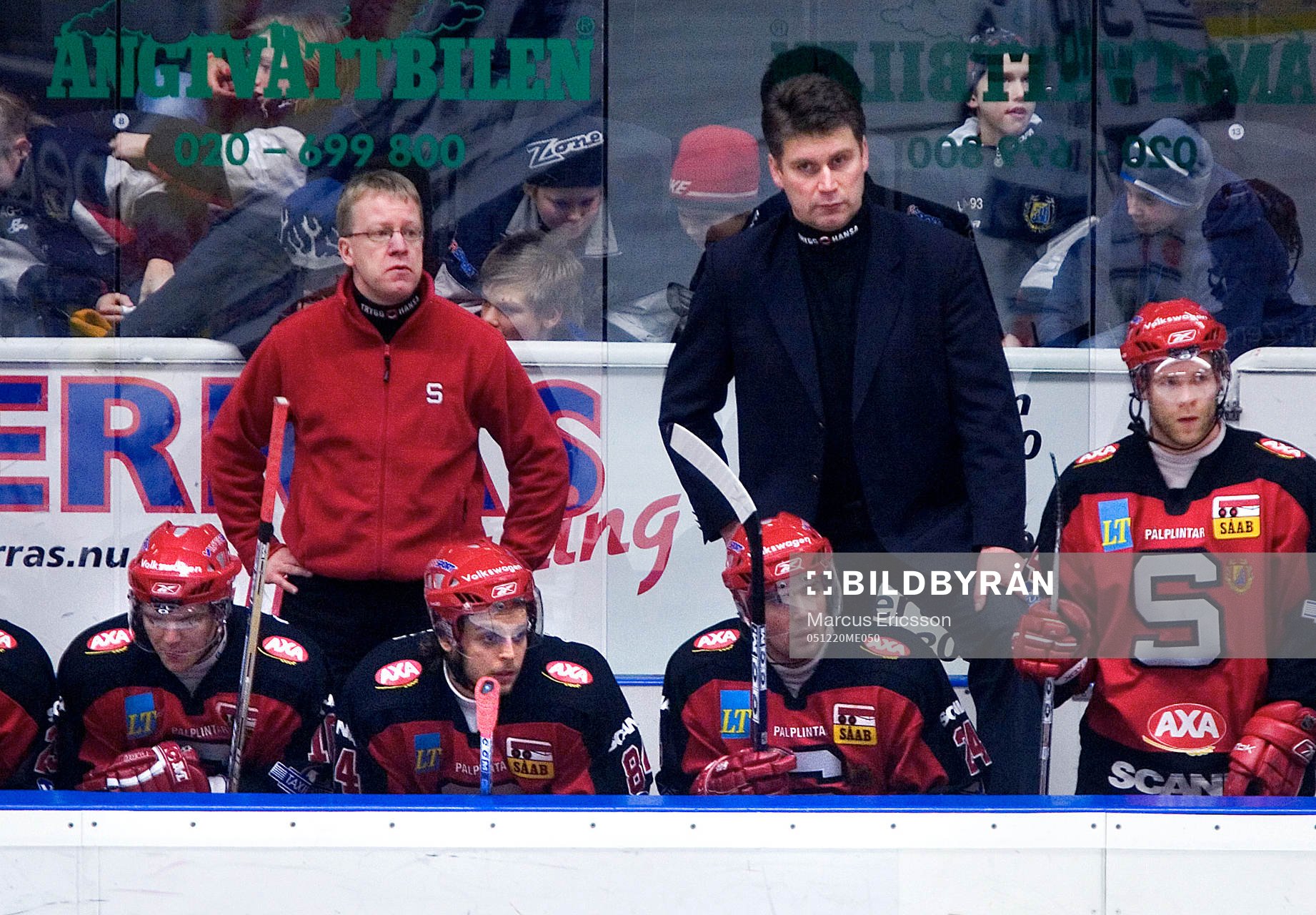Ulf Taavola och Mats Hallin, tränare, Södertälje