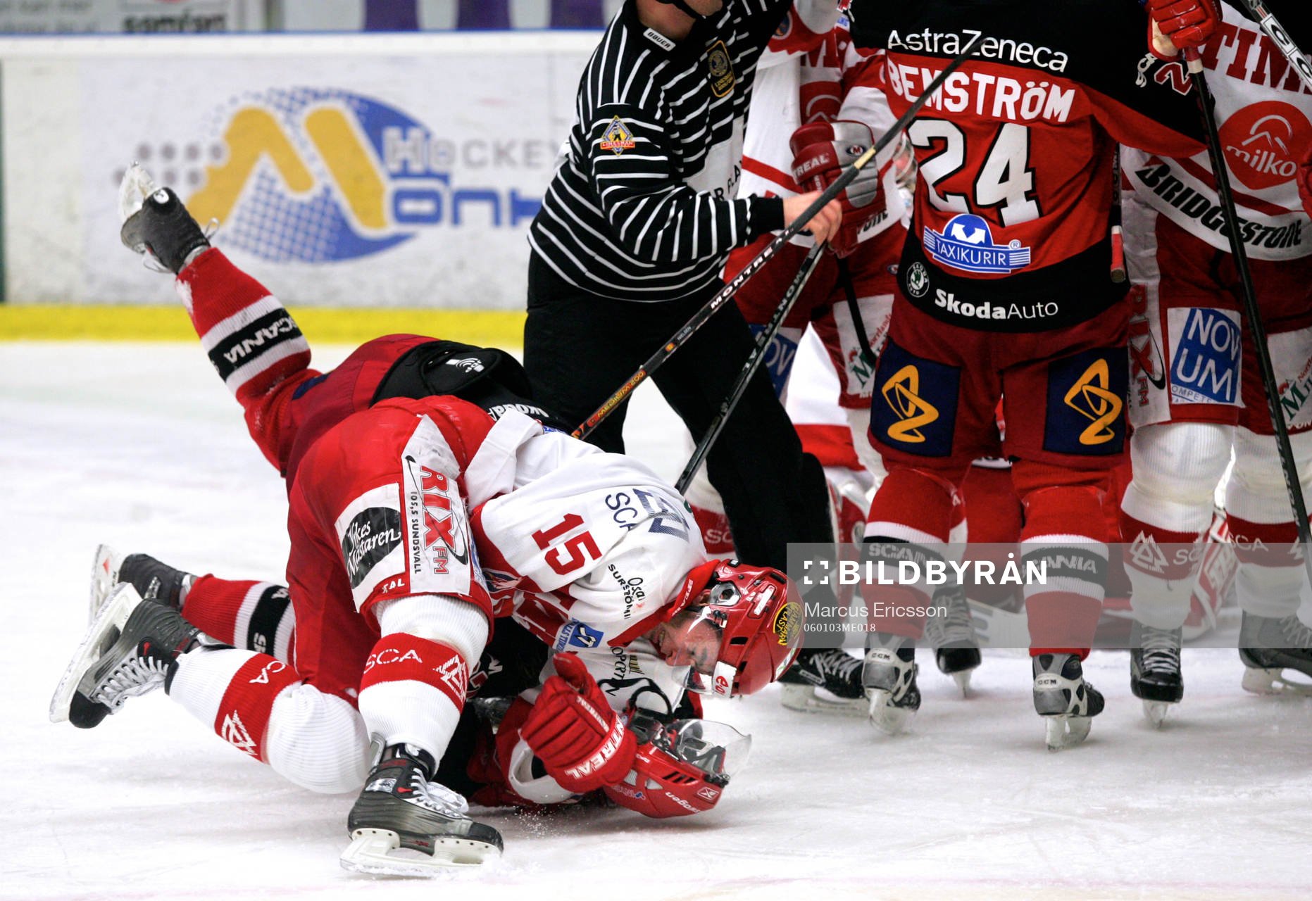 Frans Nielsen, Timrå brottar ned Anze Kopitar, Södertälje