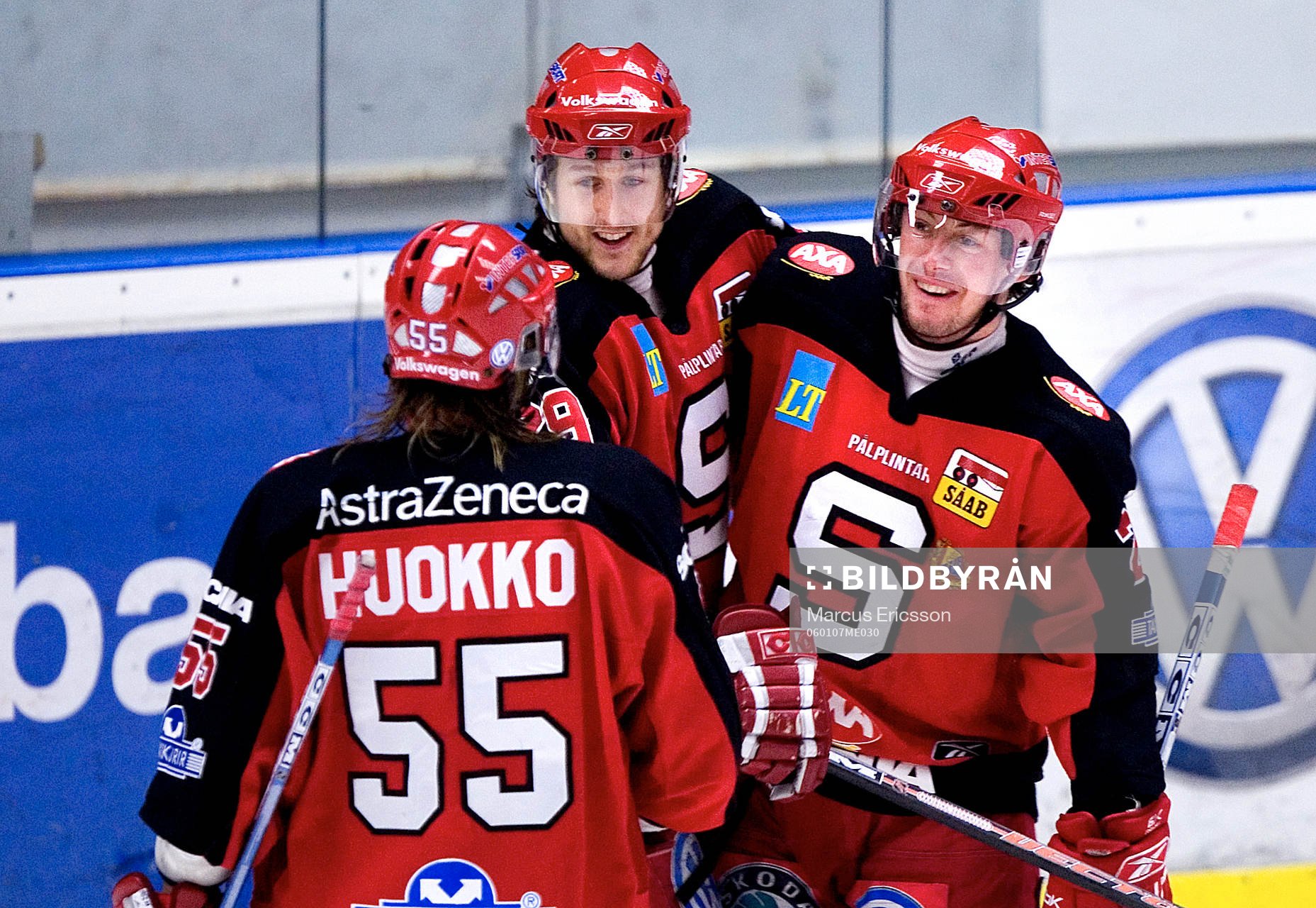 Miroslav Zalesak, Tomas Kollar och Jan Houkko jublar