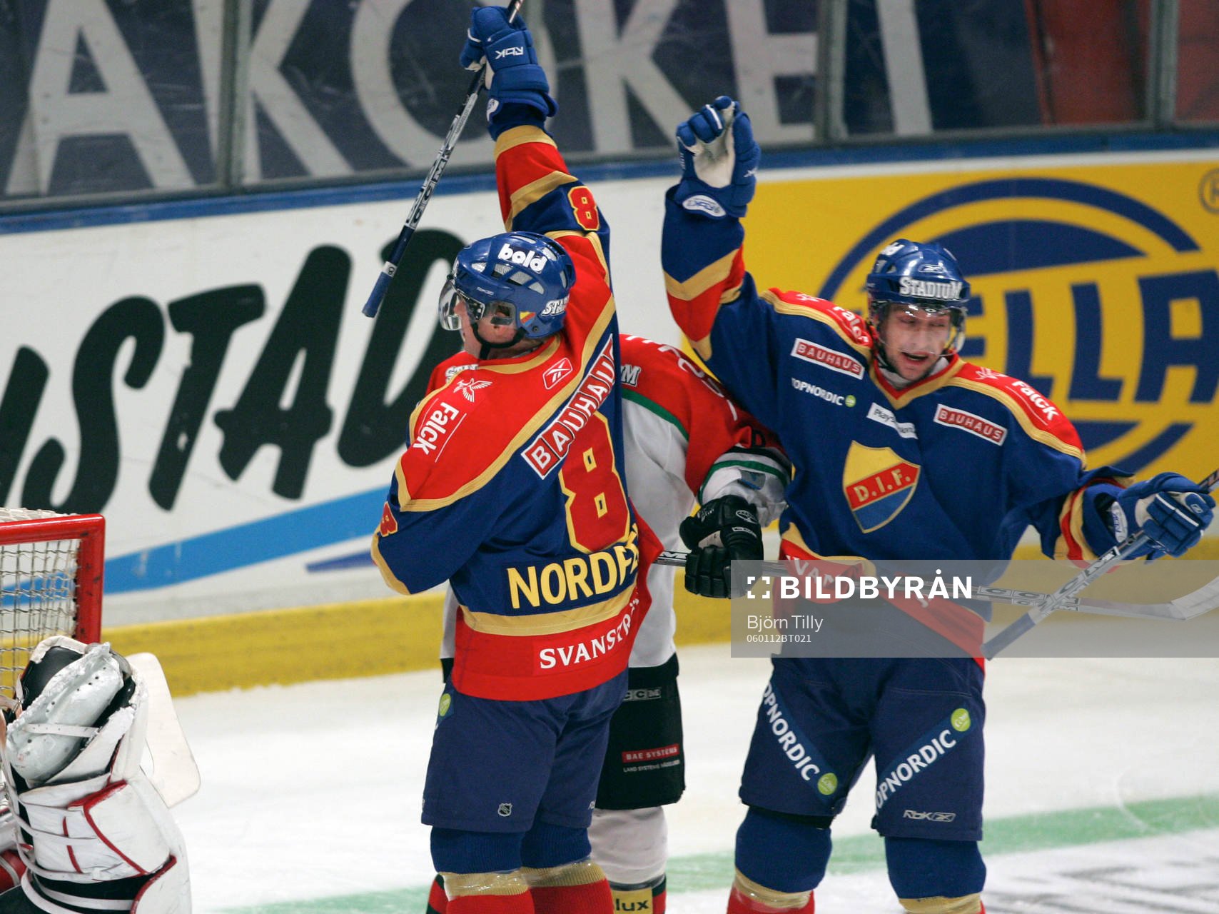 1-0 av Henrik Nordfeldt, Djurgården. Jubel