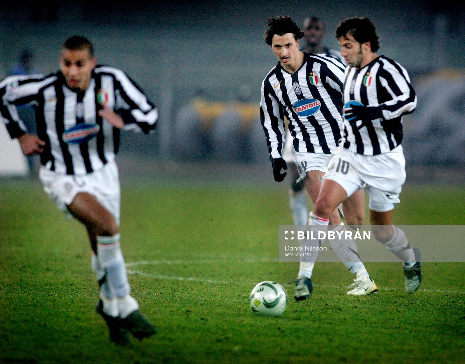 David Trezequet, Zlatan Ibrahimovic, och Alessandro Del
