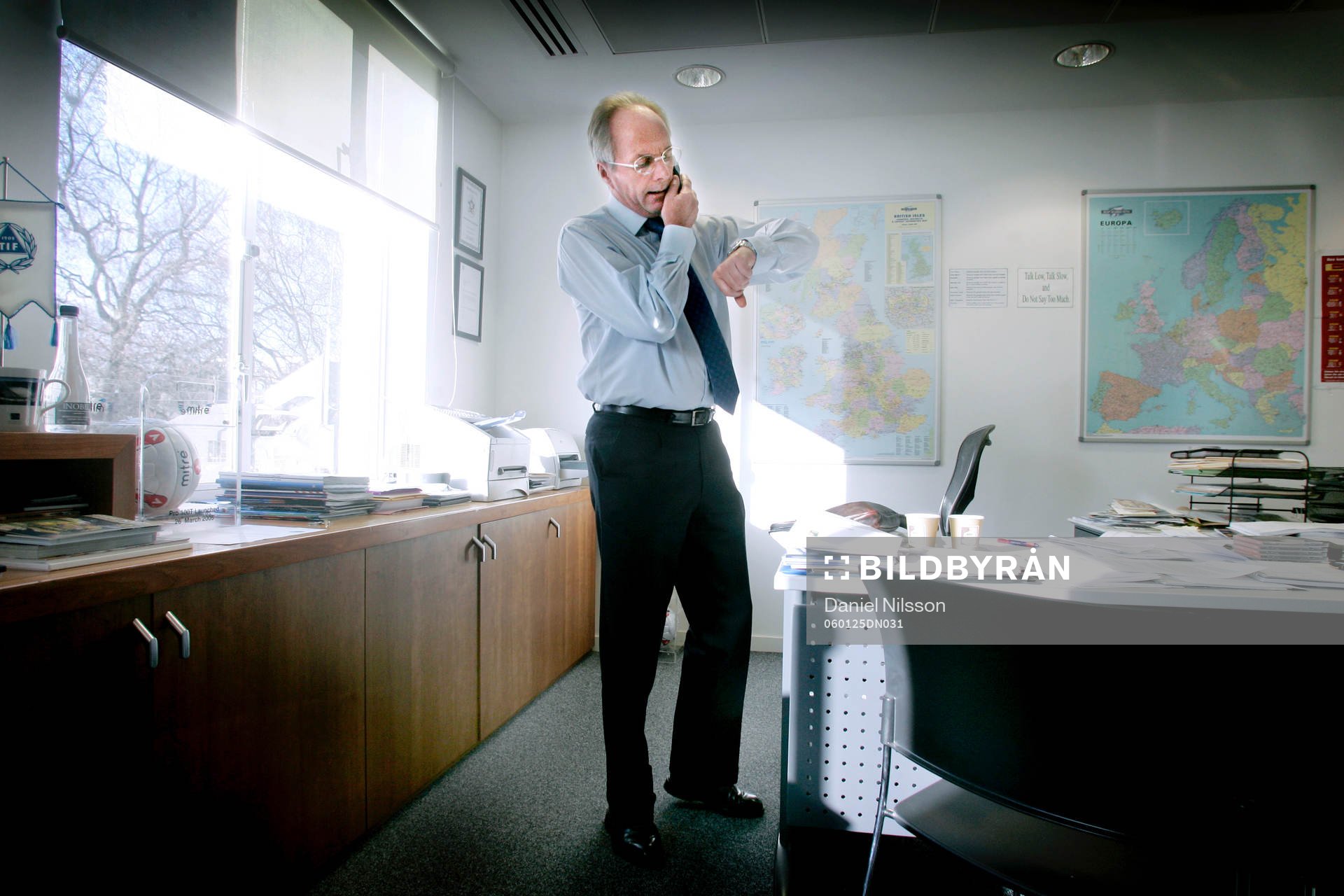 Fotboll, Sven-Göran Eriksson, förbundskapten England, på