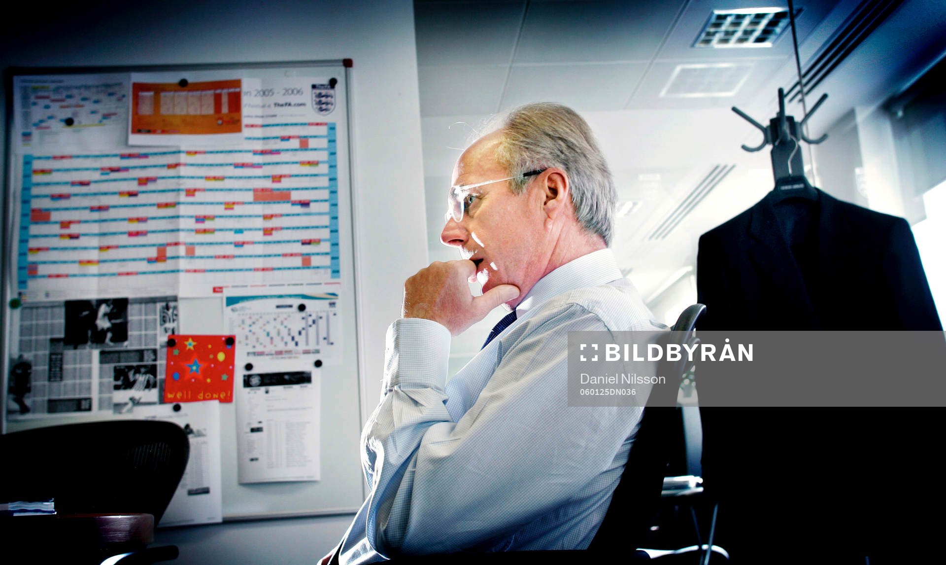 Fotboll, Sven-Göran Eriksson, förbundskapten England, på