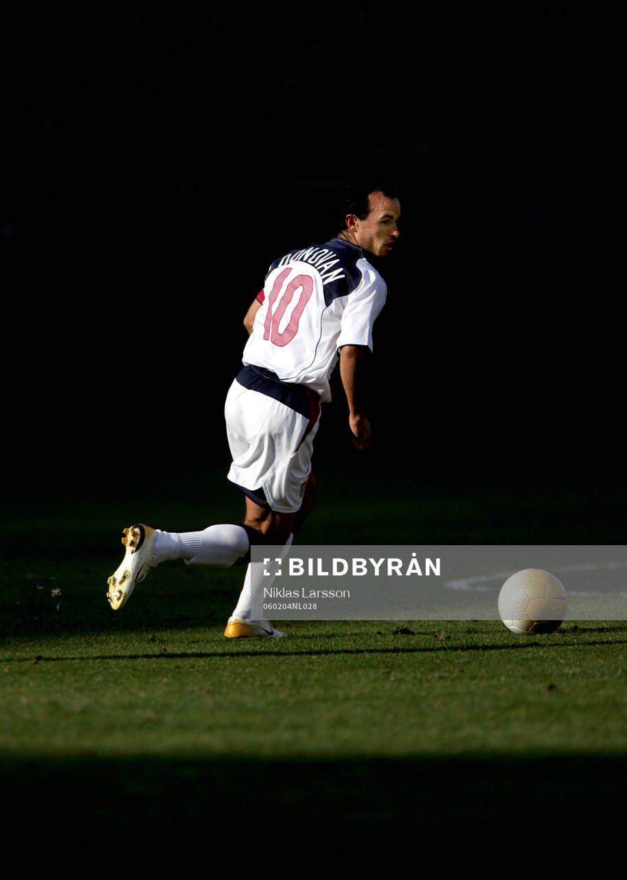 Reportage om fotboll i USA. USA-Norge. Landon Donovan, USA