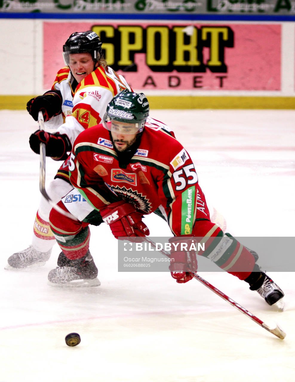 Mathias Månsson, Brynäs och Johnny Oduya, Frölunda