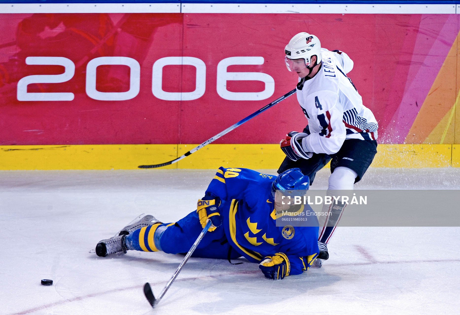 Henrik Zetterberg och Jordan Leopold, USA