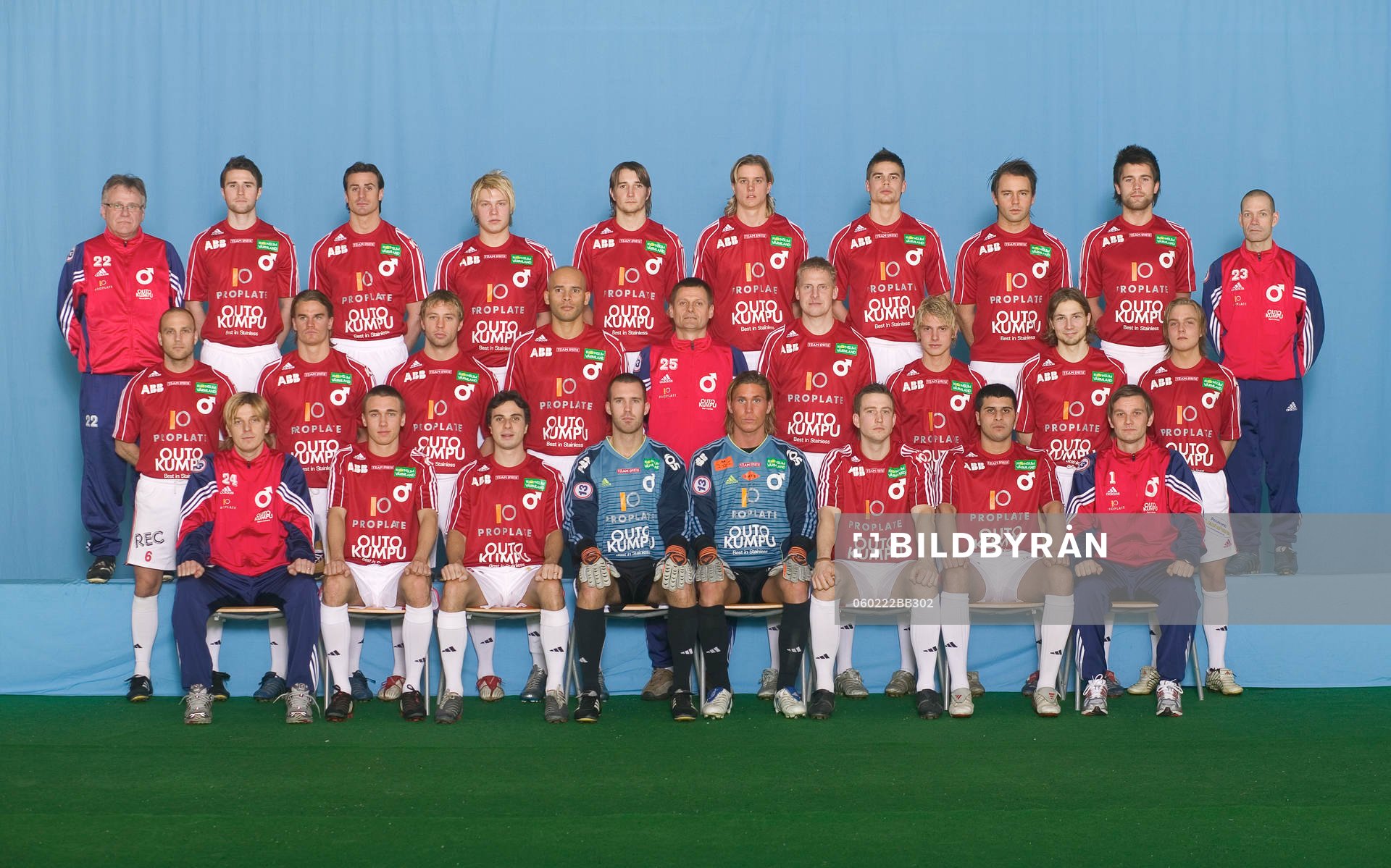 Bakre raden från vänster: Nisse Jansson (coach), Tobias