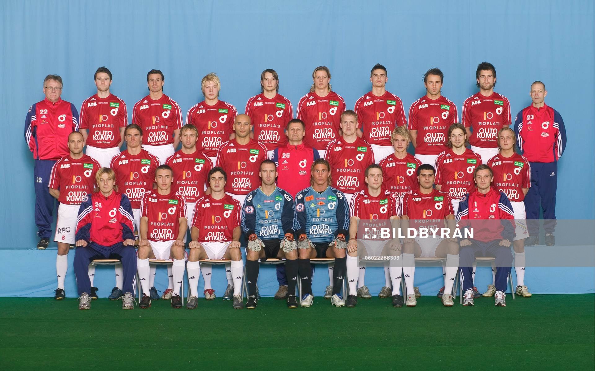 Bakre raden från vänster: Nisse Jansson (coach), Tobias