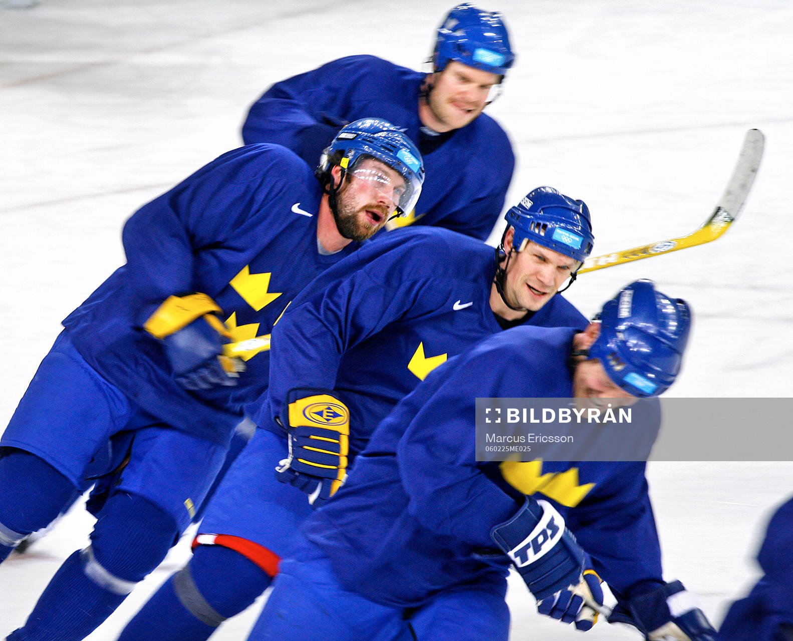Fredrik Modin, Peter Forsberg, Nicklas Lidström och Mats