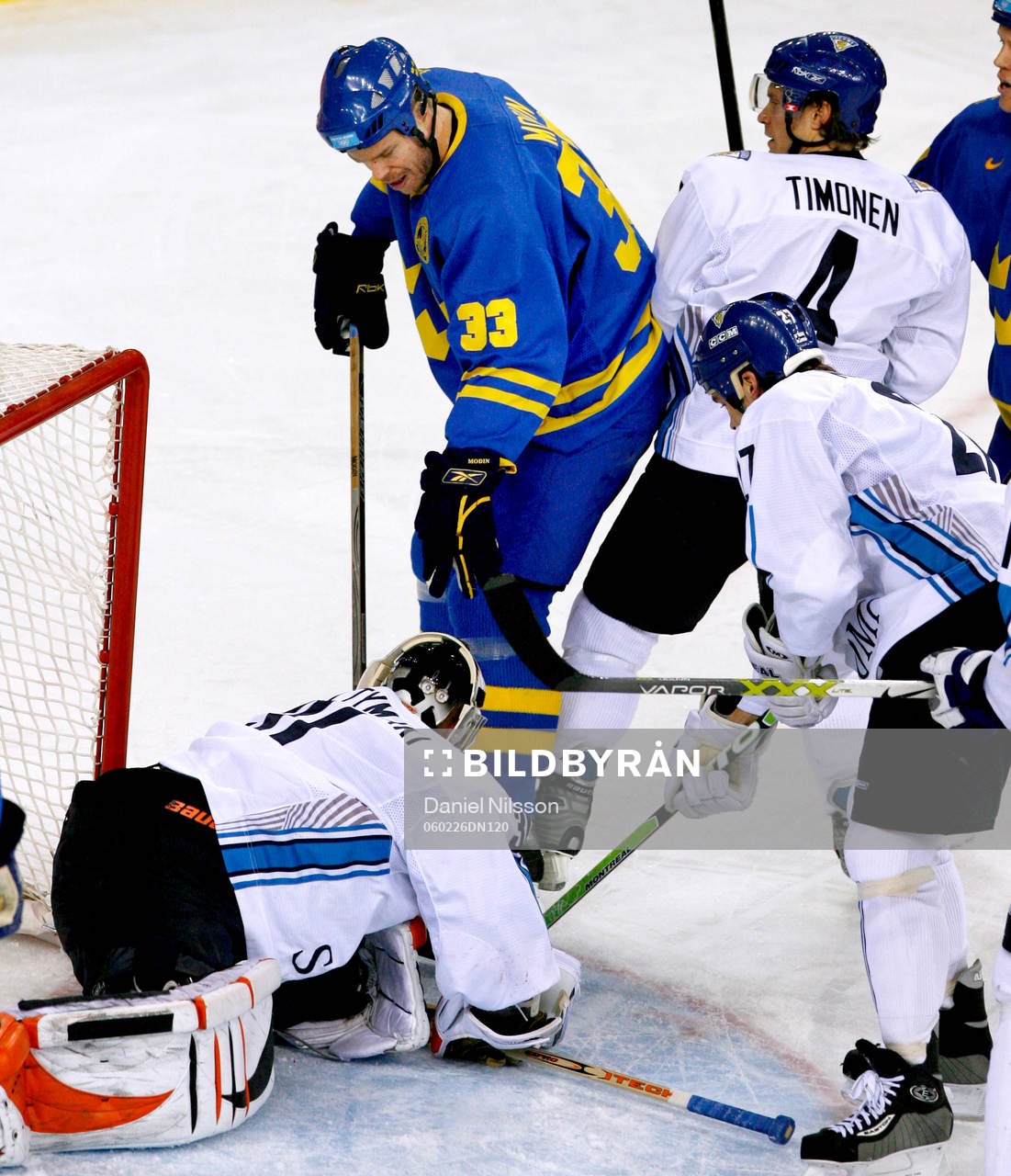 Fredrik Modin, Sverige och Antero Niittymaki (målvakt)